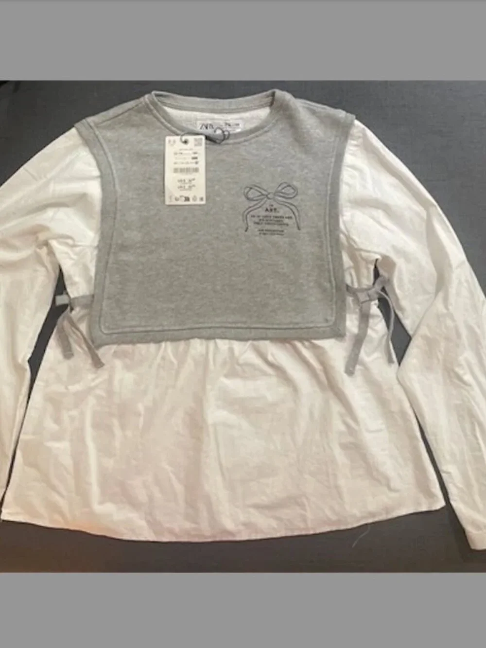 Zara Girls 2-in-1 Layered Top Blouse/Vest Size 13-14 Years NWT